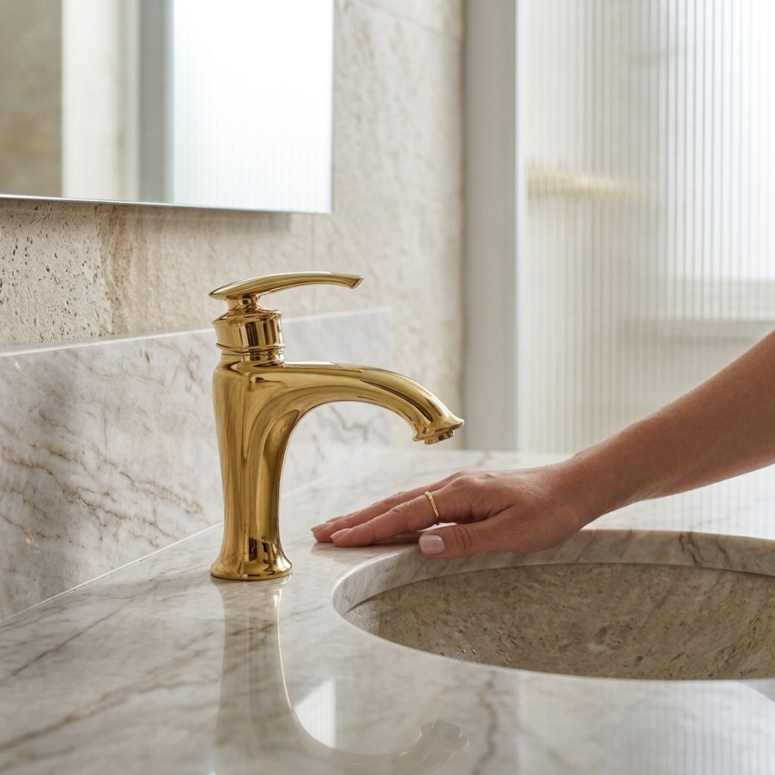 Altın Lavabo Bataryası FM-1112  - 1