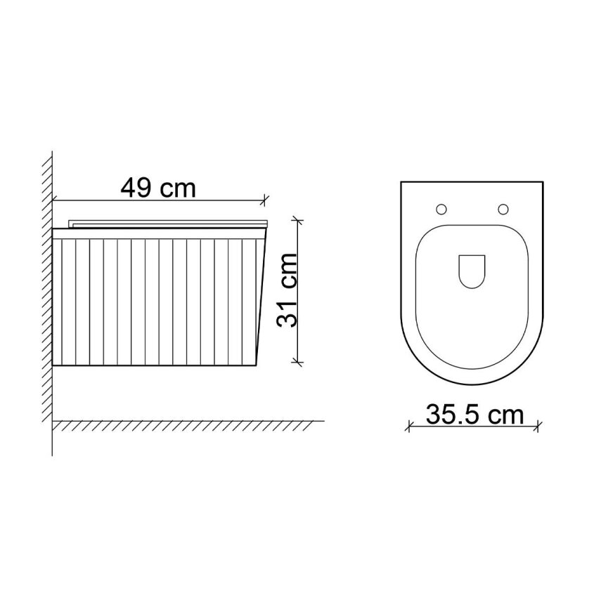 Asma Klozet Mat Füme ET-W1000MF - 2