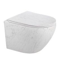  Asma Klozet Mermer Desenli Mat Beyaz ET-W1200M8