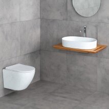  Asma Klozet Mermer Desenli Mat Beyaz ET-W1200M8 - 3