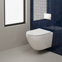  Asma Klozet Mermer Desenli Mat Beyaz ET-W1200M8 - 5