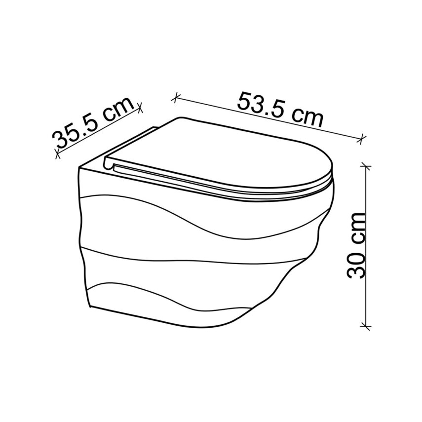 Asma Klozet Parlak Beyaz ET-W3000  - 2