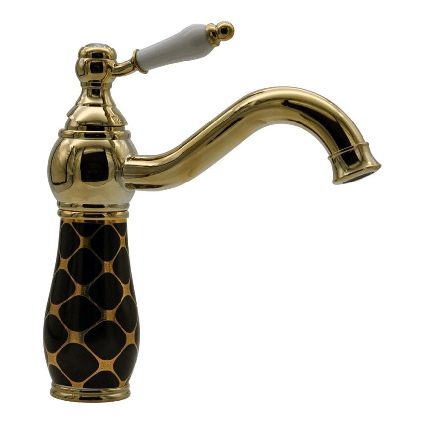 Beyaz-Altın-Siyah Lavabo Bataryası - 1
