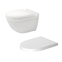 Duravit Starck 3 Kanalsız Rimless Asma Klozet Yavaş Kapanır Kapak Dahil - 2