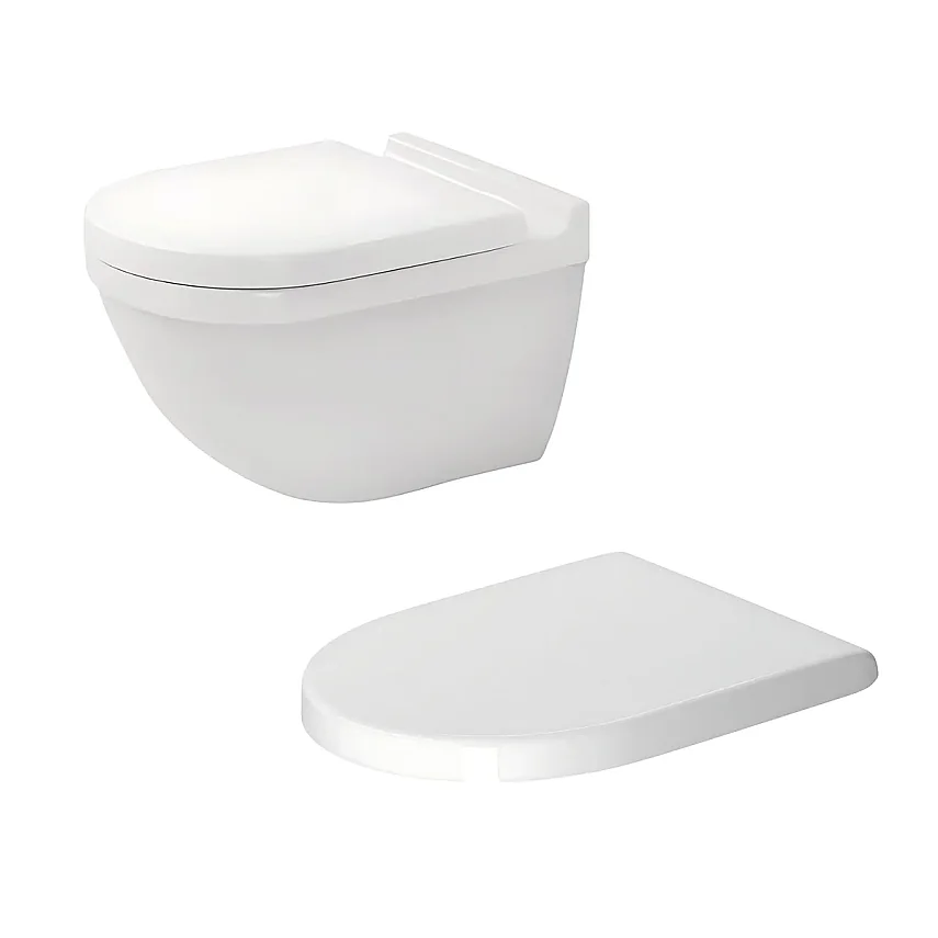 Duravit Starck 3 Kanalsız Rimless Asma Klozet Yavaş Kapanır Kapak Dahil - 2