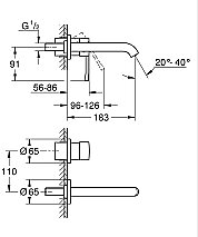 Grohe Essence Bakır İki Delikli Lavabo Bataryası Sıva Üstü Grubu - 2