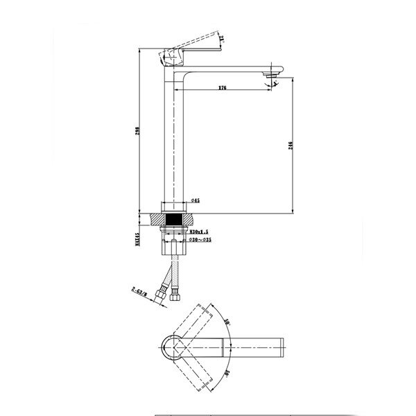 Krom Lavabo Bataryası FM-2321  - 3
