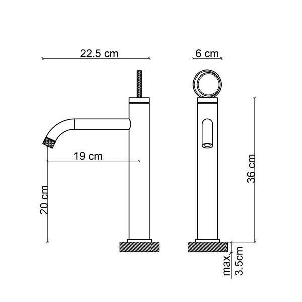 Krom Yüksek Lavabo Bataryası FK-4021 - 2