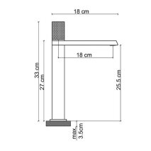 Krom Yüksek Lavabo Bataryası FK-9121  - 2