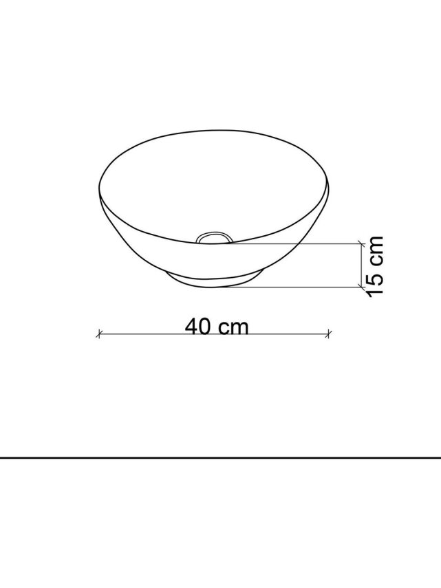Lena Tezgah Üstü Kahverengi Lavabo - 4