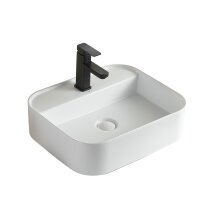 Mat Beyaz Tezgah Üstü Lavabo EY-4720MB 