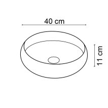  Mat Bordo Tezgah Üstü Lavabo EY-4760MC - 3