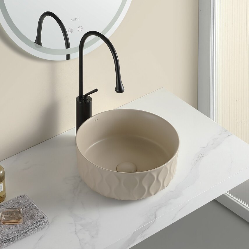 Mat Cappucino Tezgah Üstü Lavabo EY-4750MK  - 2