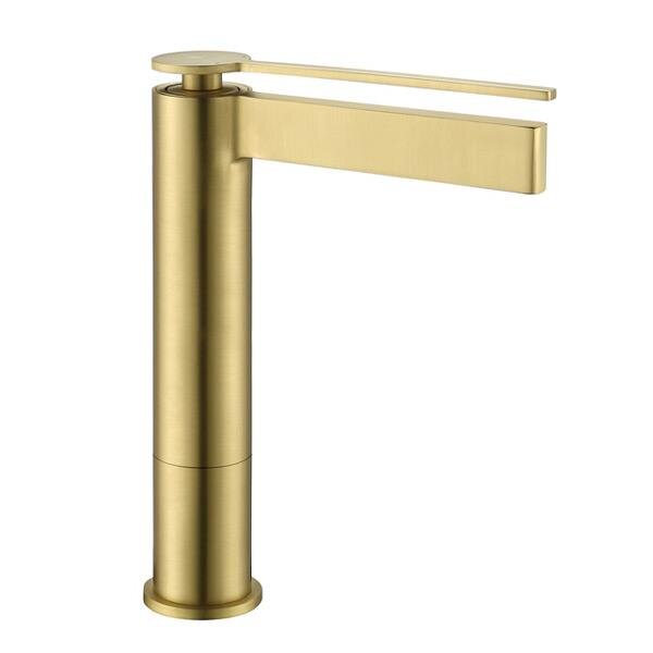 Mat Fırçalanmış Altın Yüksek Lavabo Bataryası FJ-6022  - 1