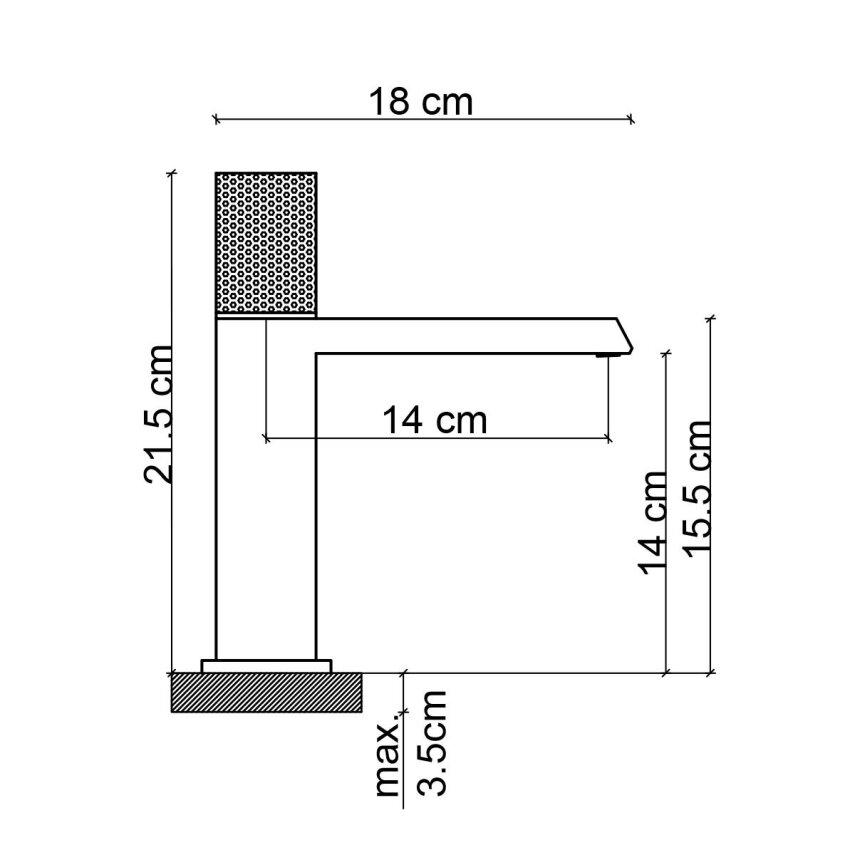 Mat Siyah Lavabo Bataryası FK-9115  - 2