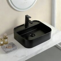 Mat Siyah Tezgah Üstü Lavabo EY-4720MS  - 2