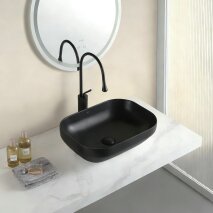 Mat Siyah Tezgah Üstü Lavabo EY-4740MS  - 2
