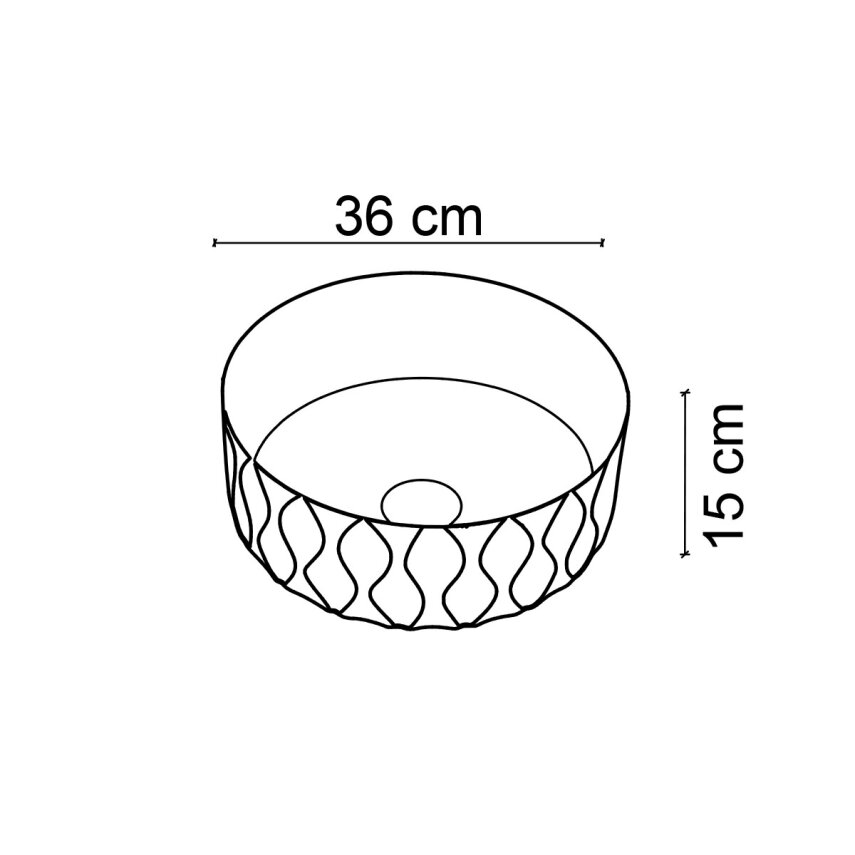 Mat Siyah Tezgah Üstü Lavabo EY-4750MS  - 3