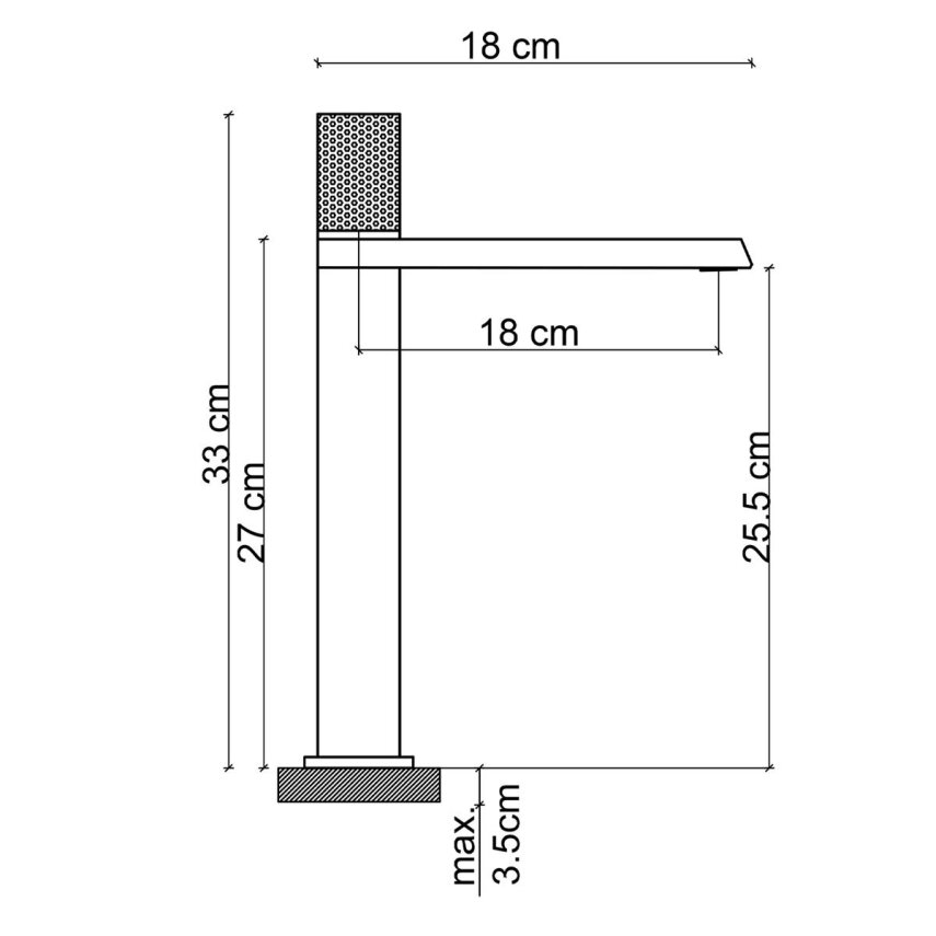 Mat Siyah Yüksek Lavabo Bataryası FK-9125 - 2