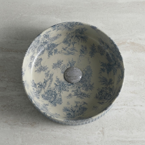 Mavi Desenli Tezgah Üstü Lavabo EY-7070  - 3