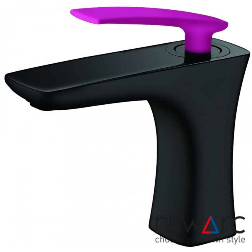 NEWARC - LİFE Lavabo Bataryası Siyah/Pembe Kol 981521B-01 - 1