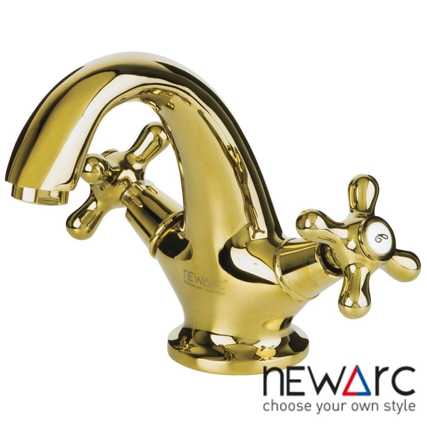 NEWARC Nostalgıc Lavabo Bataryası Altın - 1