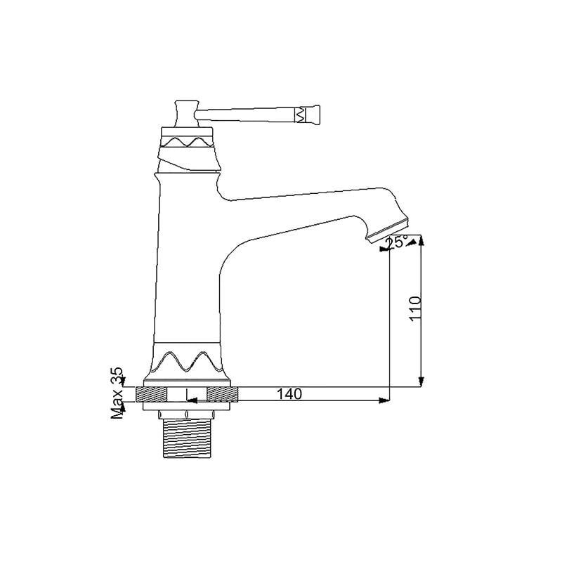NEWARC Pera Lavabo Bataryası Parlak Bakır - 2