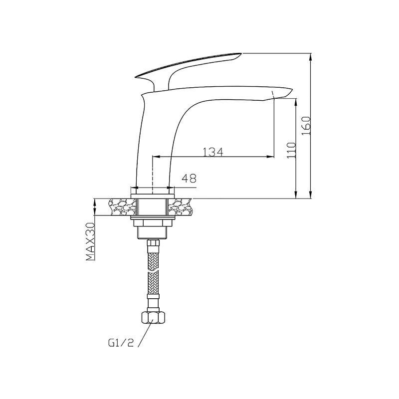 NEWARC - SLİM Lavabo Bataryası 121521 - 2