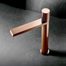 Parlak Altın Rose Lavabo Bataryası FK-9123  - 4