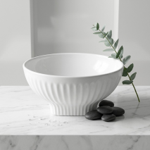 Parlak Beyaz Tezgah Üstü Lavabo EY-4820