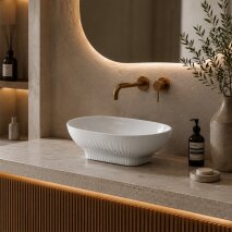 Parlak Beyaz Tezgah Üstü Lavabo EY-4821 - 4