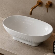 Parlak Beyaz Tezgah Üstü Lavabo EY-4821 - 5