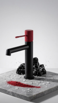 Siyah & Kırmızı Lavabo Bataryası FM-2118  - 3