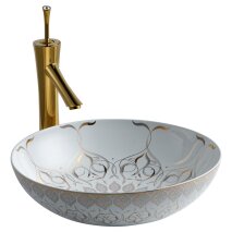 Tezgah Üstü Lavabo Altın E-7032 