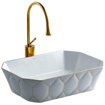 Tezgah Üstü Lavabo Altın E-8141