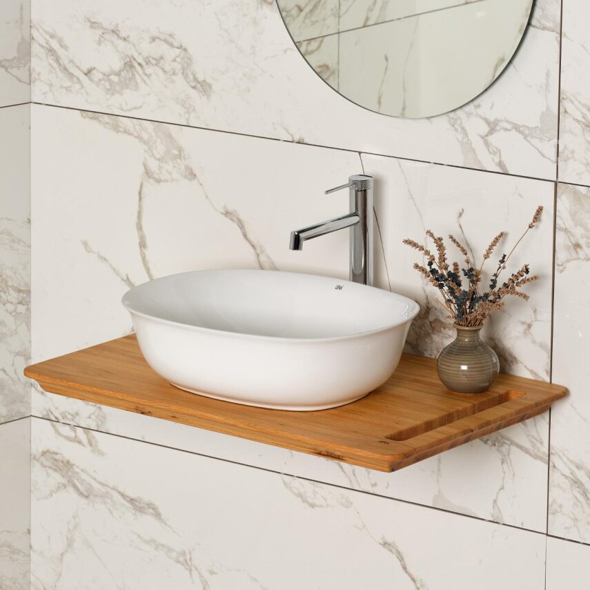 Tezgah Üstü Lavabo Beyaz EH-4600  - 2
