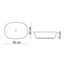 Tezgah Üstü Lavabo Beyaz EH-4600  - 3