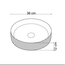 TEZGAH ÜSTÜ LAVABO BEYAZ  EY-4703 - 2