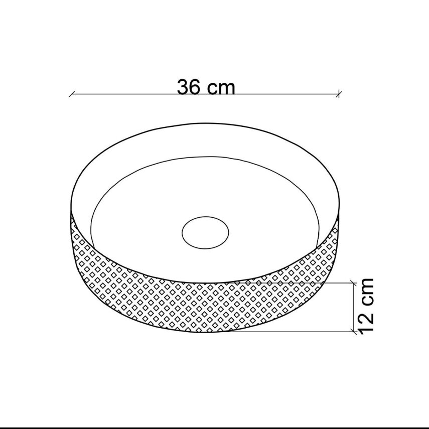 TEZGAH ÜSTÜ LAVABO BEYAZ  EY-4703 - 2