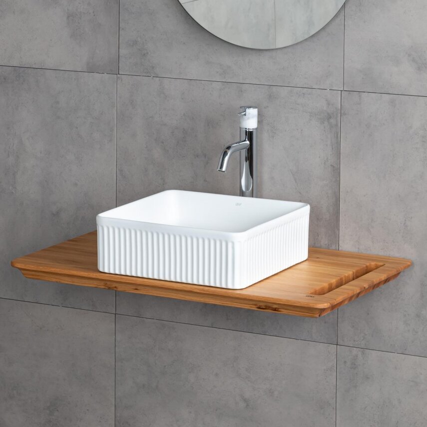Tezgah Üstü Lavabo Mat Beyaz E-W1003MB  - 3