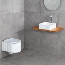 Tezgah Üstü Lavabo Mat Beyaz E-W1003MB  - 4