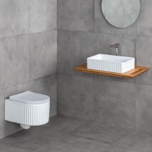 Tezgah Üstü Lavabo Mat Beyaz E-W1004MB - 3