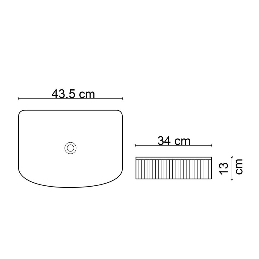 Tezgah Üstü Lavabo Mat Beyaz E-W1005MB  - 2