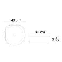 Tezgah Üstü Lavabo Mat Beyaz E-W1050MB  - 2