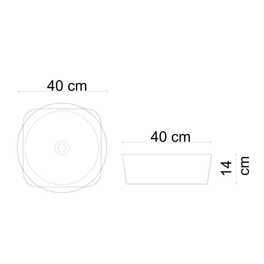 Tezgah Üstü Lavabo Mat Beyaz E-W1050MB  - 2