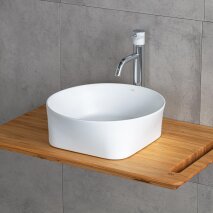 Tezgah Üstü Lavabo Mat Beyaz E-W1050MB  - 3