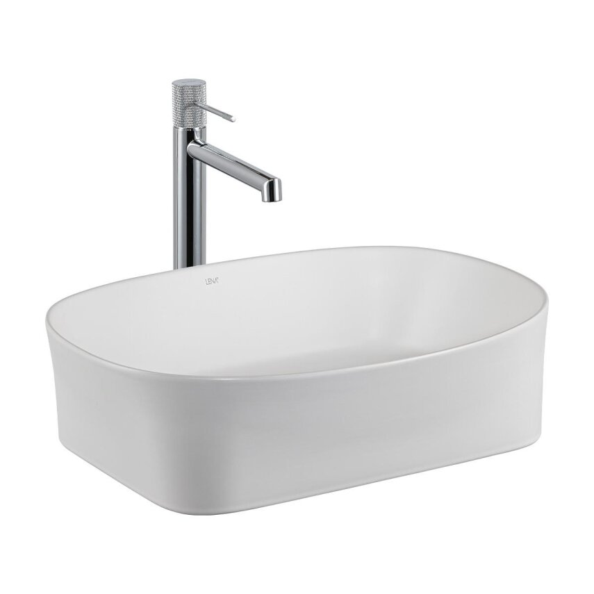Tezgah Üstü Lavabo Mat Beyaz E-W1051MB  - 1