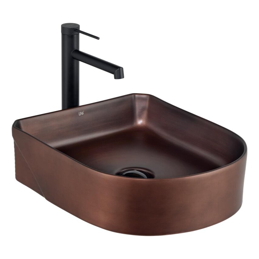 Tezgah Üstü Lavabo Mat Bordo EH-5110C  - 1