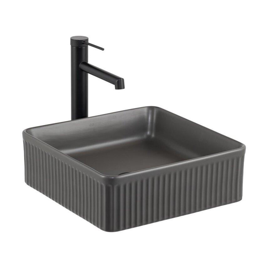 Tezgah Üstü Lavabo Mat Füme E-W1003MF  - 1