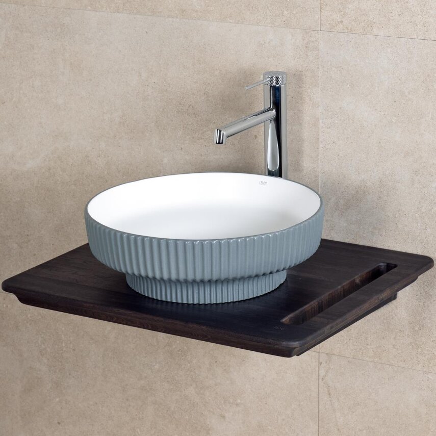 Tezgah Üstü Lavabo Mat Gri & Beyaz E-W1501MGB  - 2